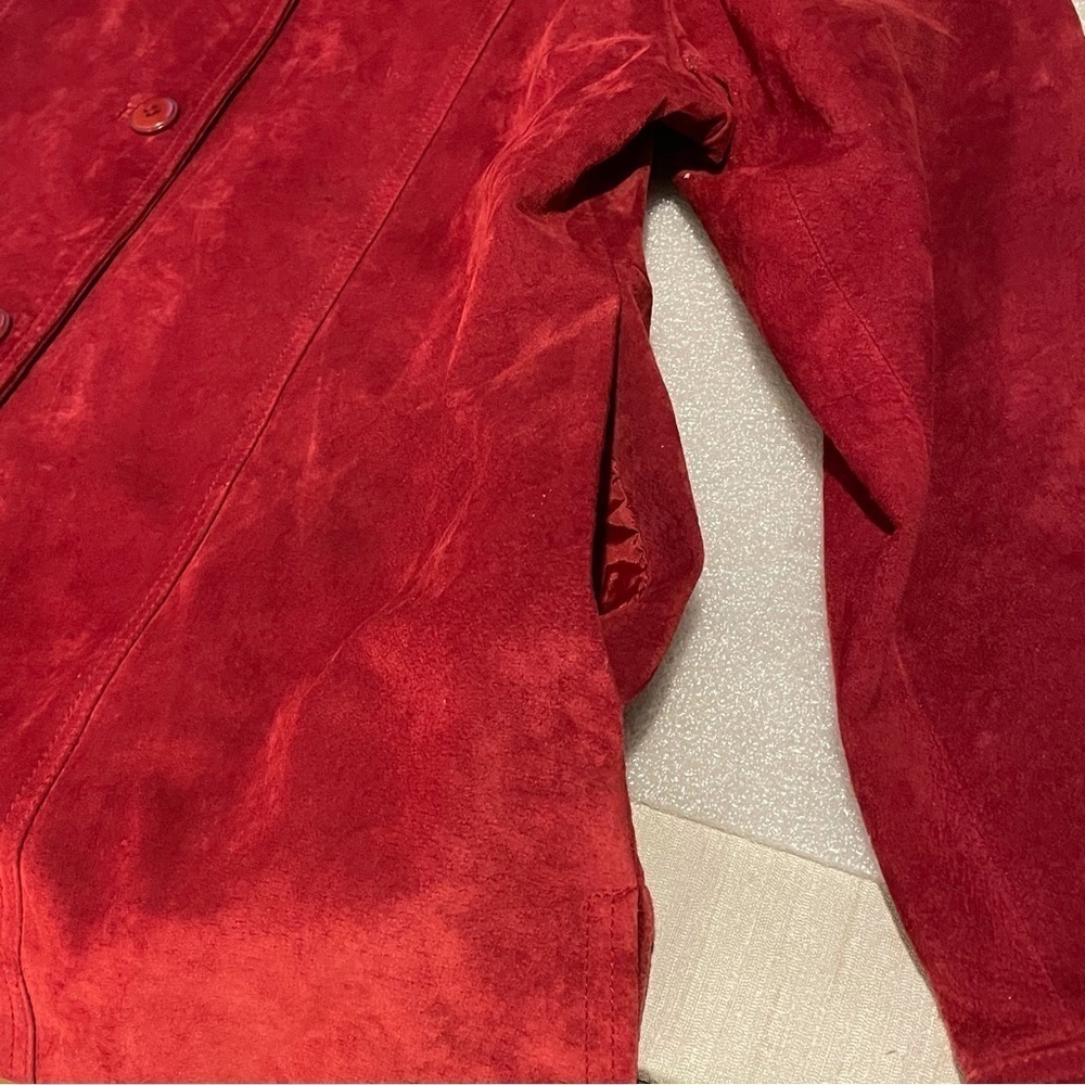 Atelier by B. Thomas Red Suede XL Barn Jacket Shacket gorpcore granola girl - Picture 7 of 14